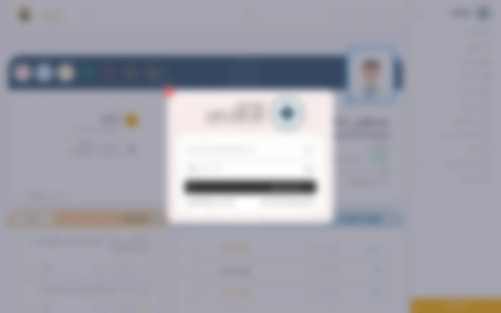 When a session expires, a sign-in popup opens over the page the user was on, with their email already filled in, so they sign back in without losing their place.