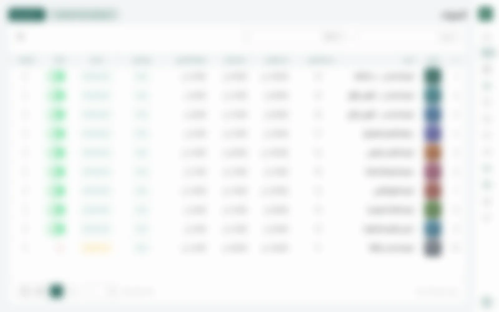 The course catalogue: price, exam price and agent commission for each course, how many agents sell it, and which platform it runs on.