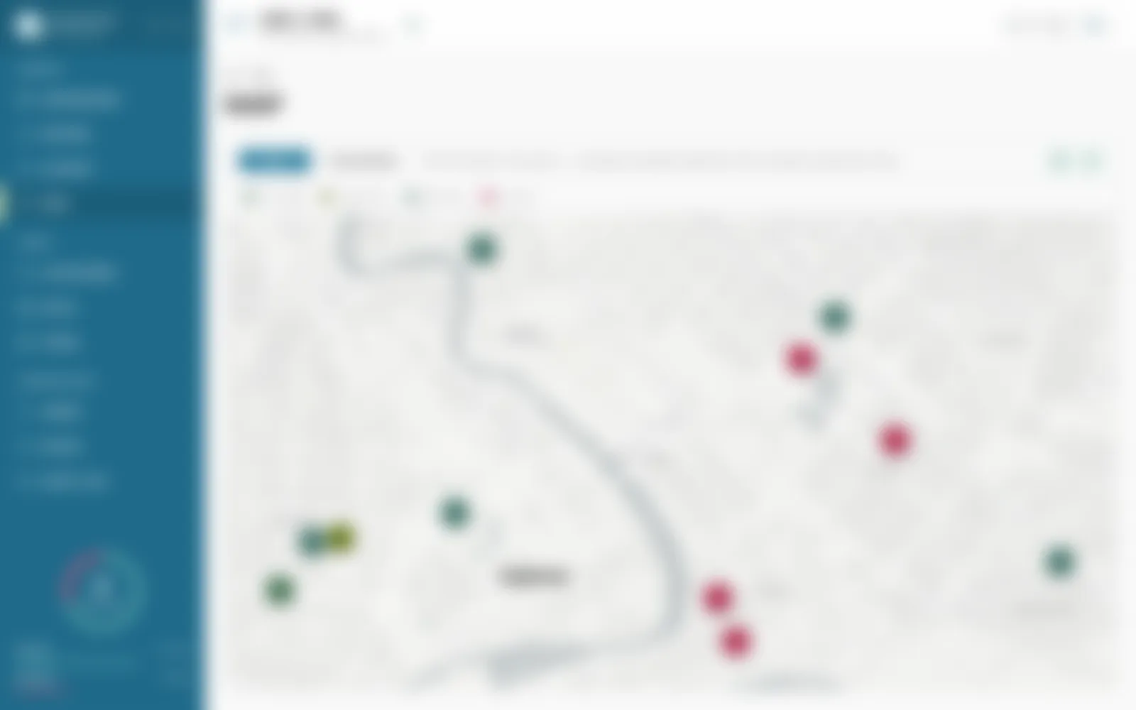 The estate map on MapLibre: meters clustered by the worst state inside (alarm, offline, supply off, online), a legend with counts, and a note on meters with no recorded position. Basemap © OpenStreetMap contributors, OpenFreeMap.
